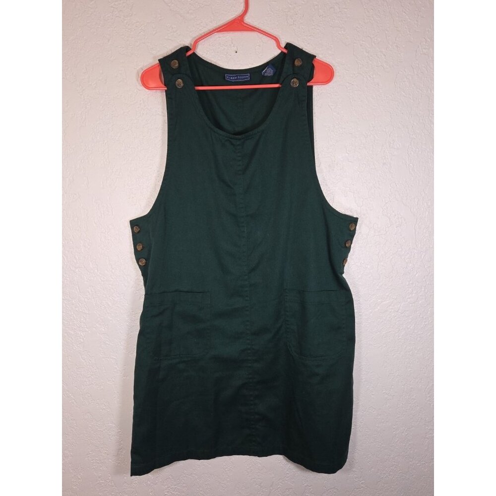 Karen Scott Jumper Dress Cotton Blend Cottage Minimalist Size Large Y2k Preppy